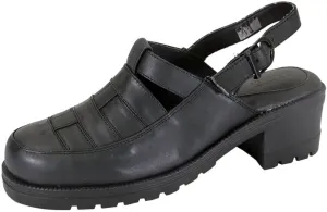 24 Hour Comfort Cora Women's Wide Width Comfortable Leather Slingback Clogs