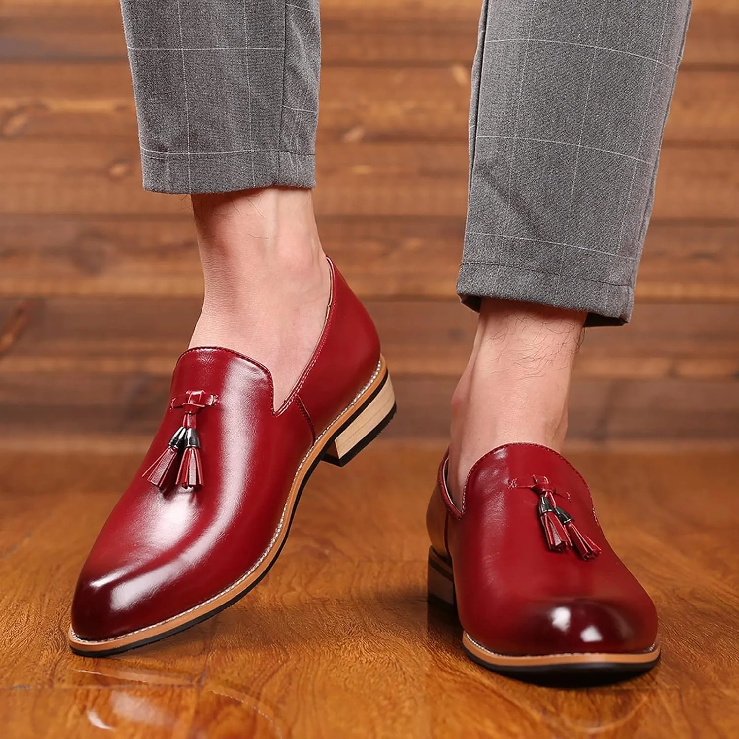 All White Business Casual Shoes Men Fashion Style Men's Breathable Tassel Comfortable Classic Dress Oxford Shoes Men