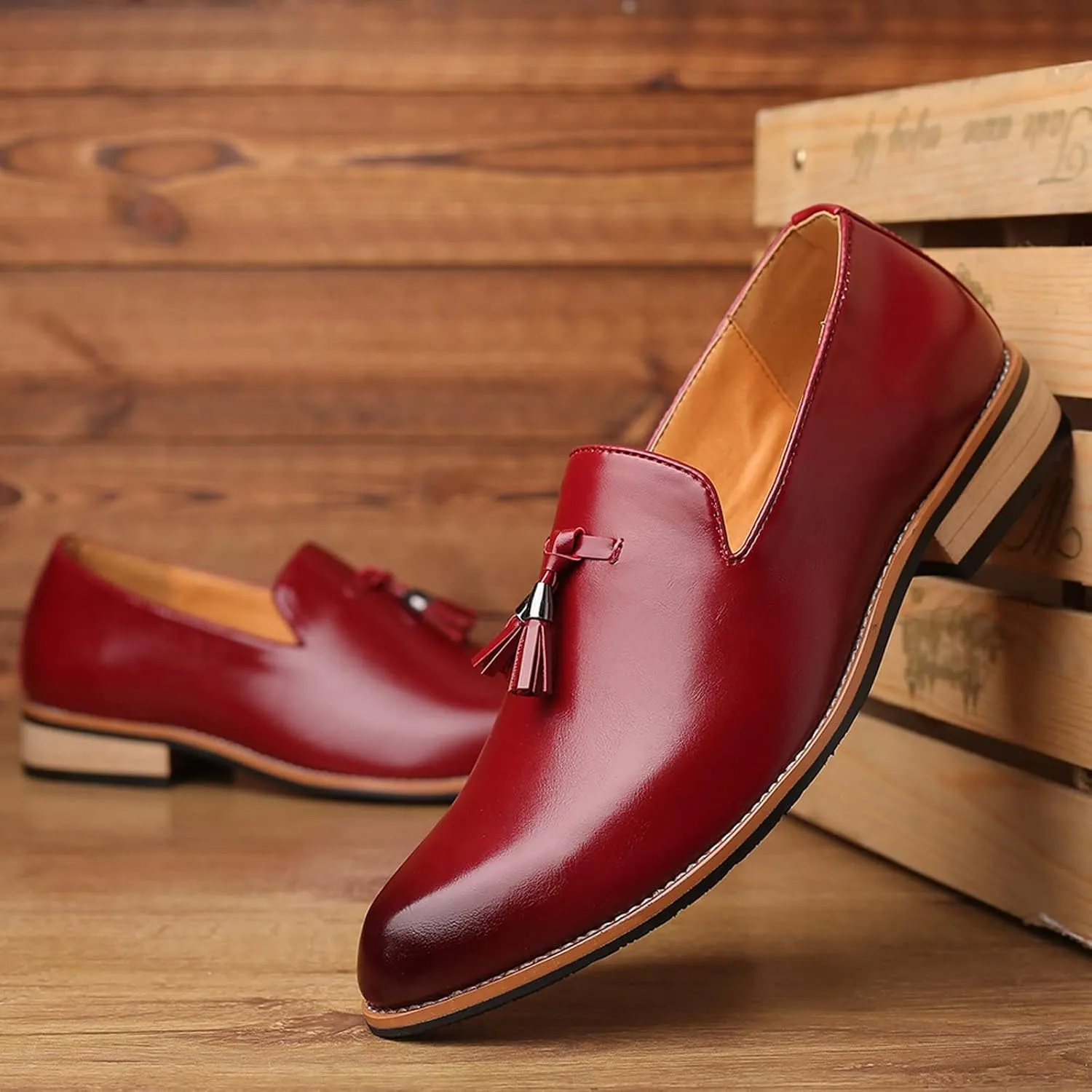 All White Business Casual Shoes Men Fashion Style Men's Breathable Tassel Comfortable Classic Dress Oxford Shoes Men
