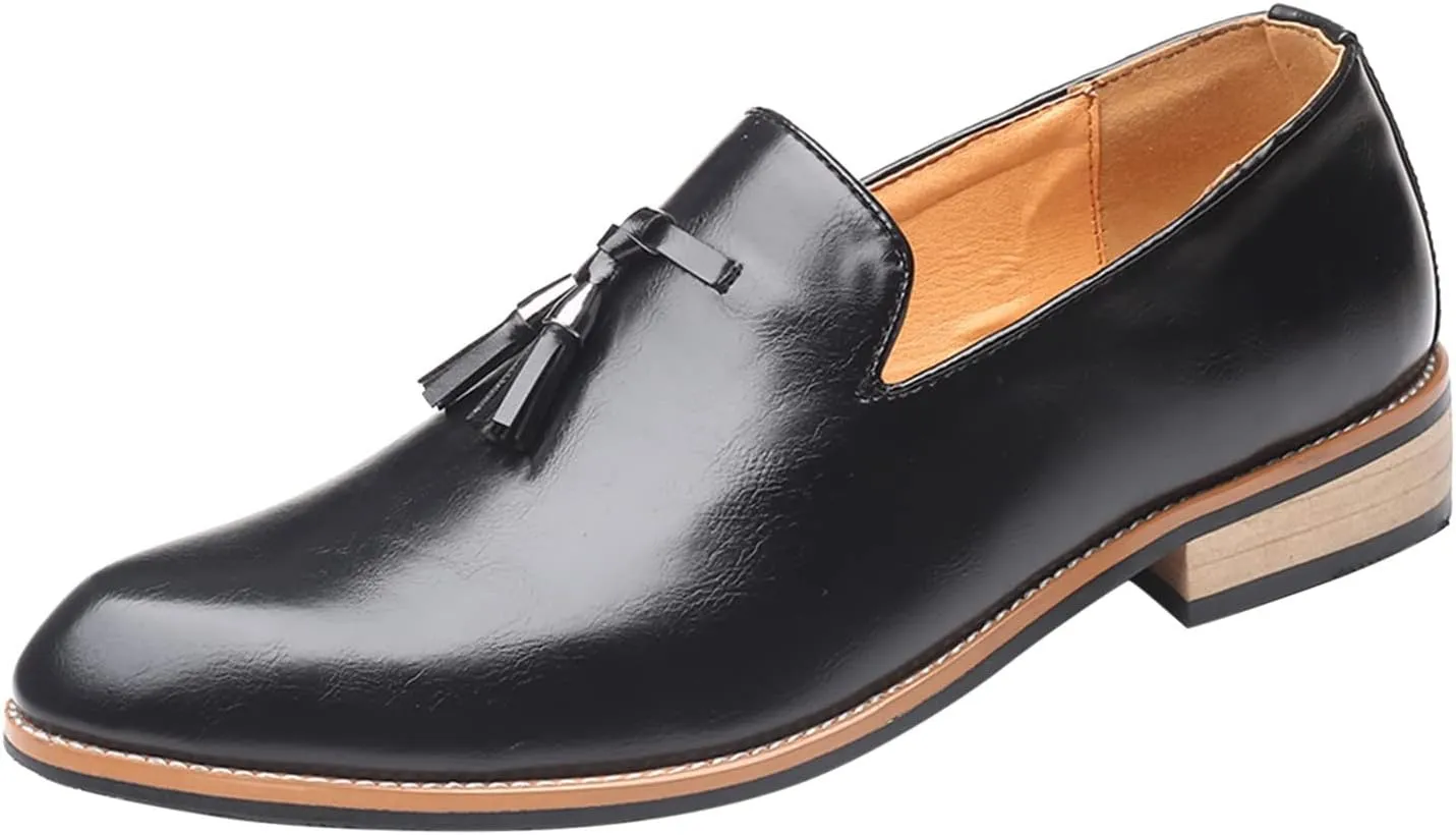 All White Business Casual Shoes Men Fashion Style Men's Breathable Tassel Comfortable Classic Dress Oxford Shoes Men