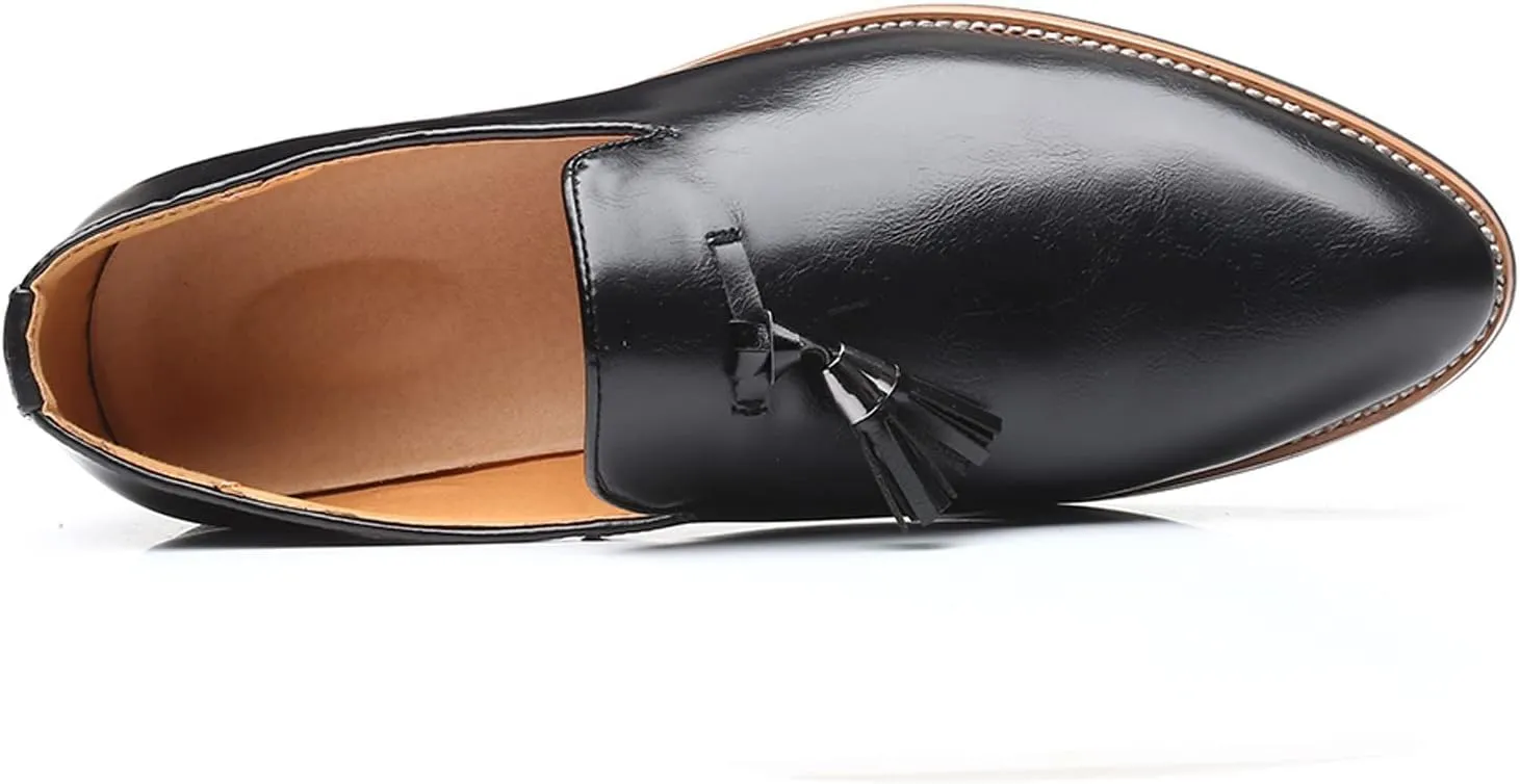 All White Business Casual Shoes Men Fashion Style Men's Breathable Tassel Comfortable Classic Dress Oxford Shoes Men