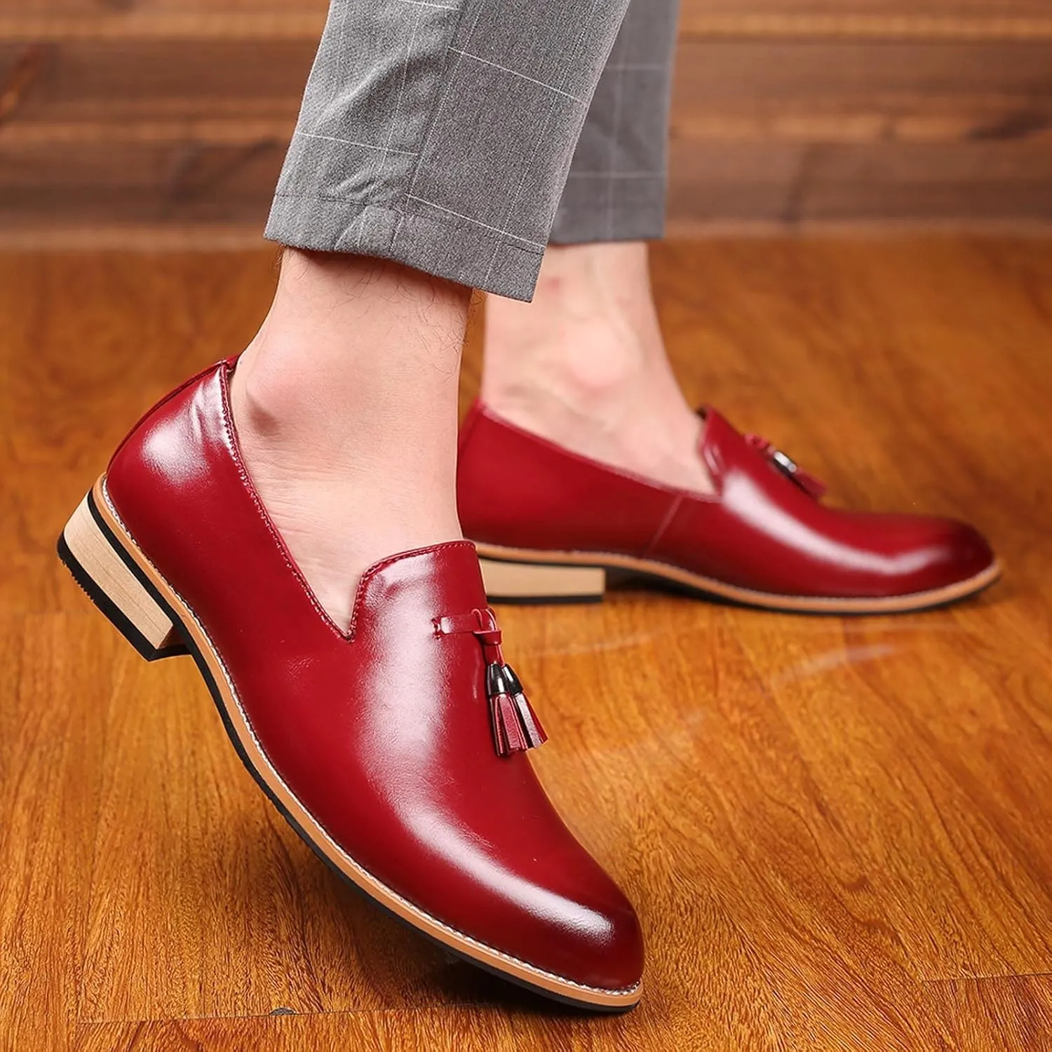 All White Business Casual Shoes Men Fashion Style Men's Breathable Tassel Comfortable Classic Dress Oxford Shoes Men