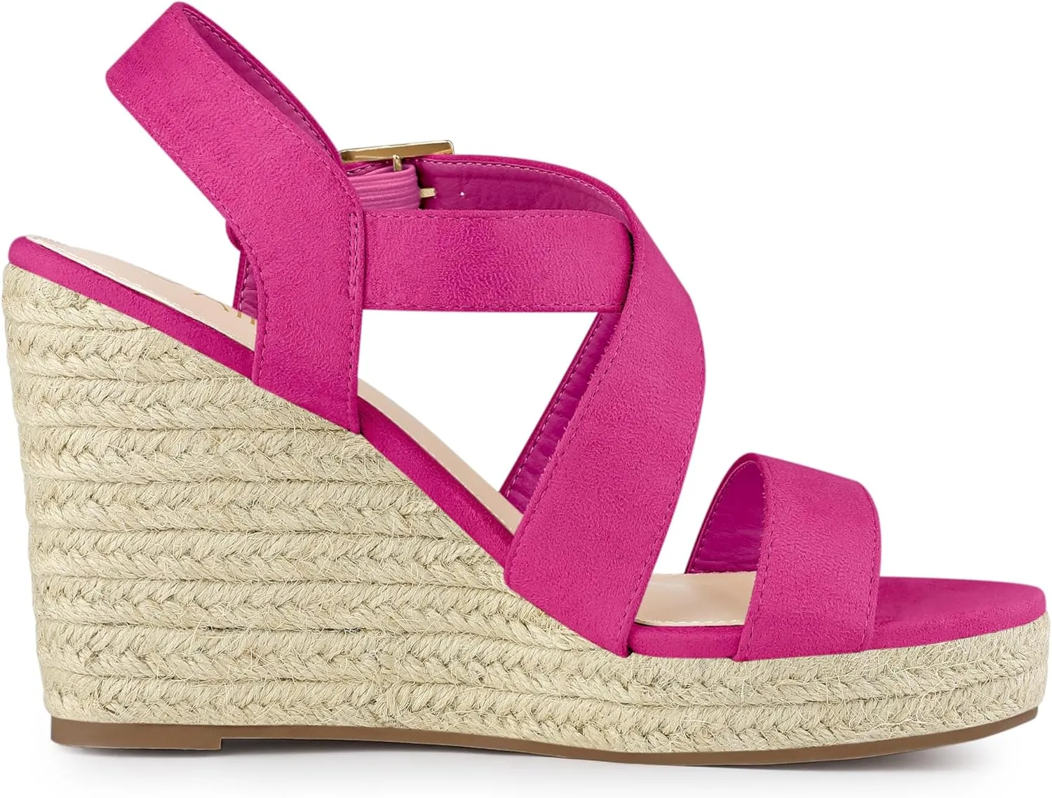 Allegra K Women's Espadrilles Platform Slingback Wedges Sandals