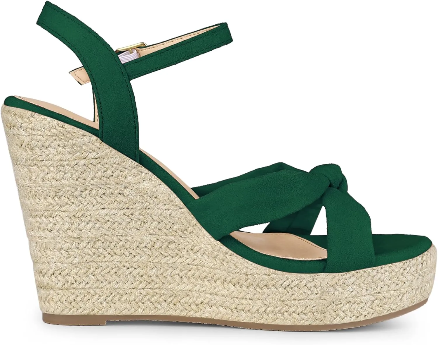 Allegra K Women's Platform Slingback Espadrille Wedge Heel Sandals