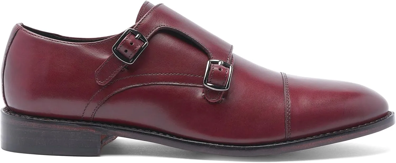 Anthony Veer Roosevelt II Double Monk Strap Dress Shoes for Men | Double Side Strap | Goodyear Welt Construction | Recraftable Leather Sole | Full Grain Calfskin Leather Upper