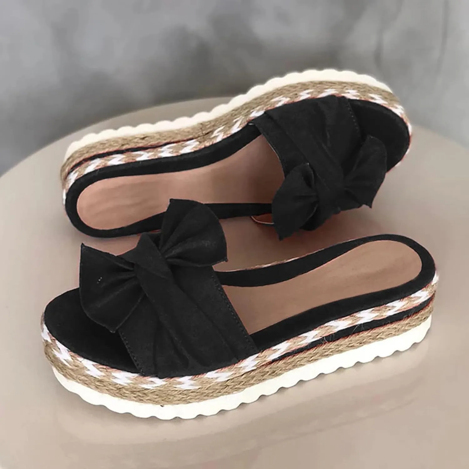 Arch Support Thick Bottom Sandals for Women Womens Casual Slip on Summer Wedge Sandal Beach Sandals for Women