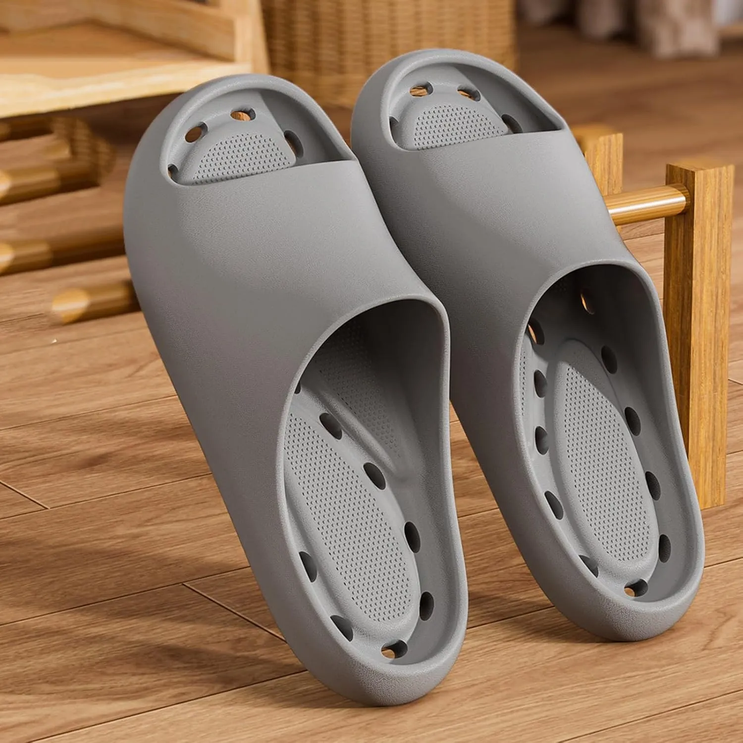 Bathroom Slippers Men Shower Shoes Women Mens Shower Shoes Slides for Women Spa Soft Sole Gym Slippers