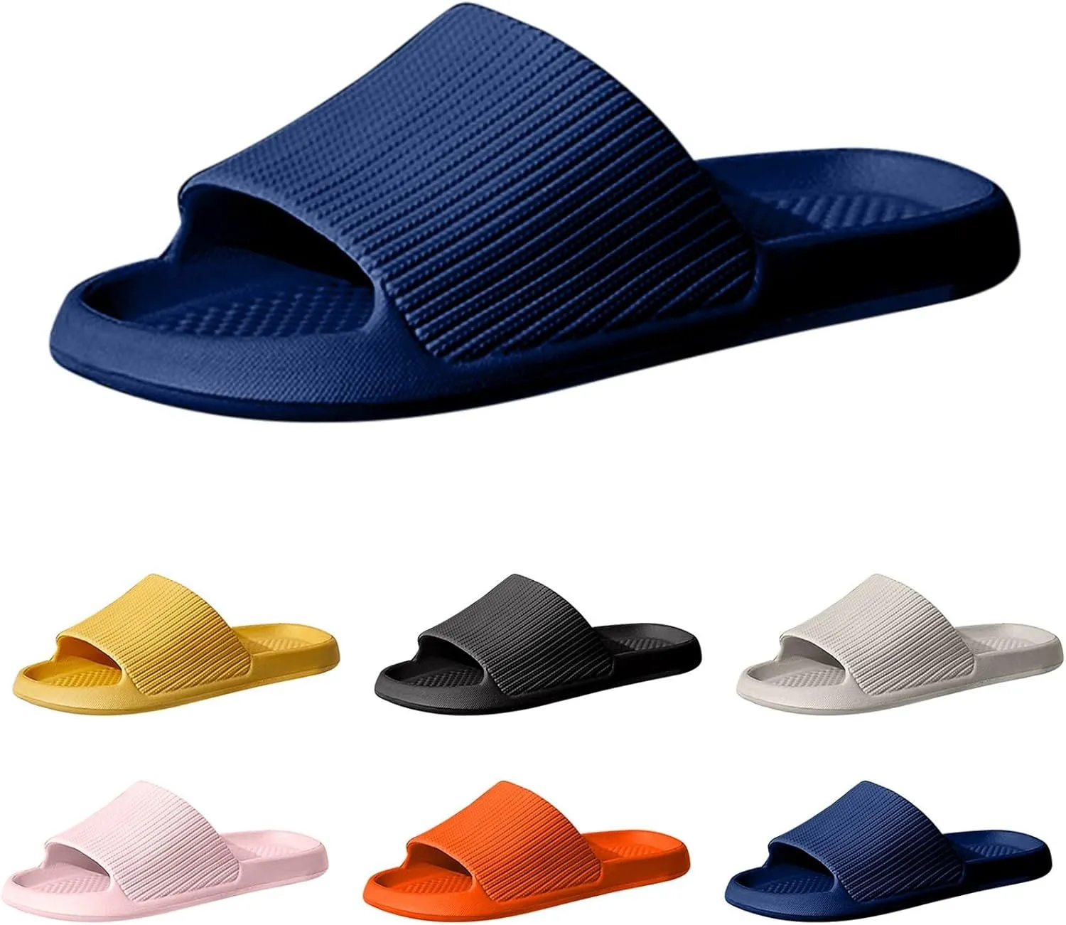 Bathroom Slippers Men Womens Slides Cloud Slippers for Men Shower Shoes Women Pool Living Room Soft Sole