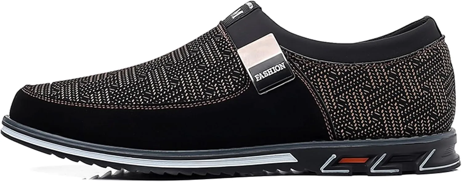 Black Dress Shoes Men Loafers Men Leather Shoes Fashionable and Casual Style New Flat Bottomed Soft Sole Slip On Comfortable Slip On Large Size Brown Oxfords Shoes Men Size 14