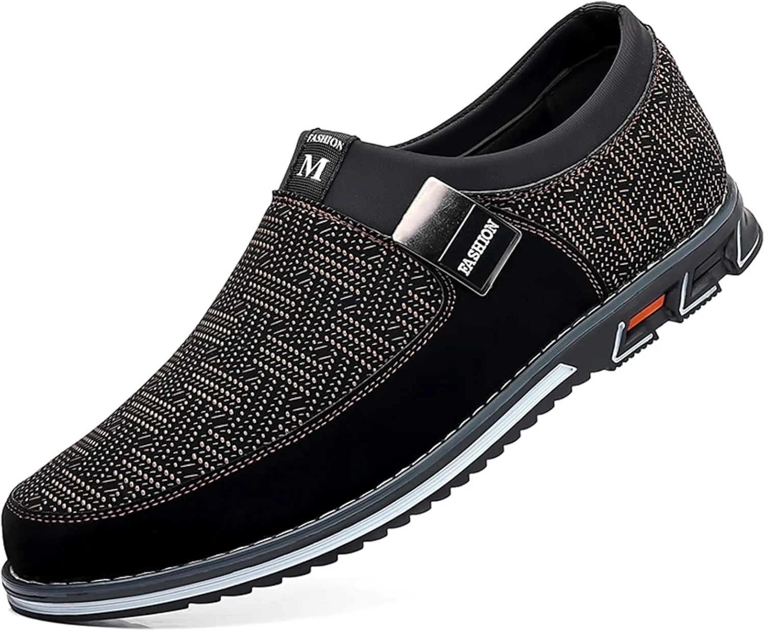 Black Dress Shoes Men Loafers Men Leather Shoes Fashionable and Casual Style New Flat Bottomed Soft Sole Slip On Comfortable Slip On Large Size Brown Oxfords Shoes Men Size 14