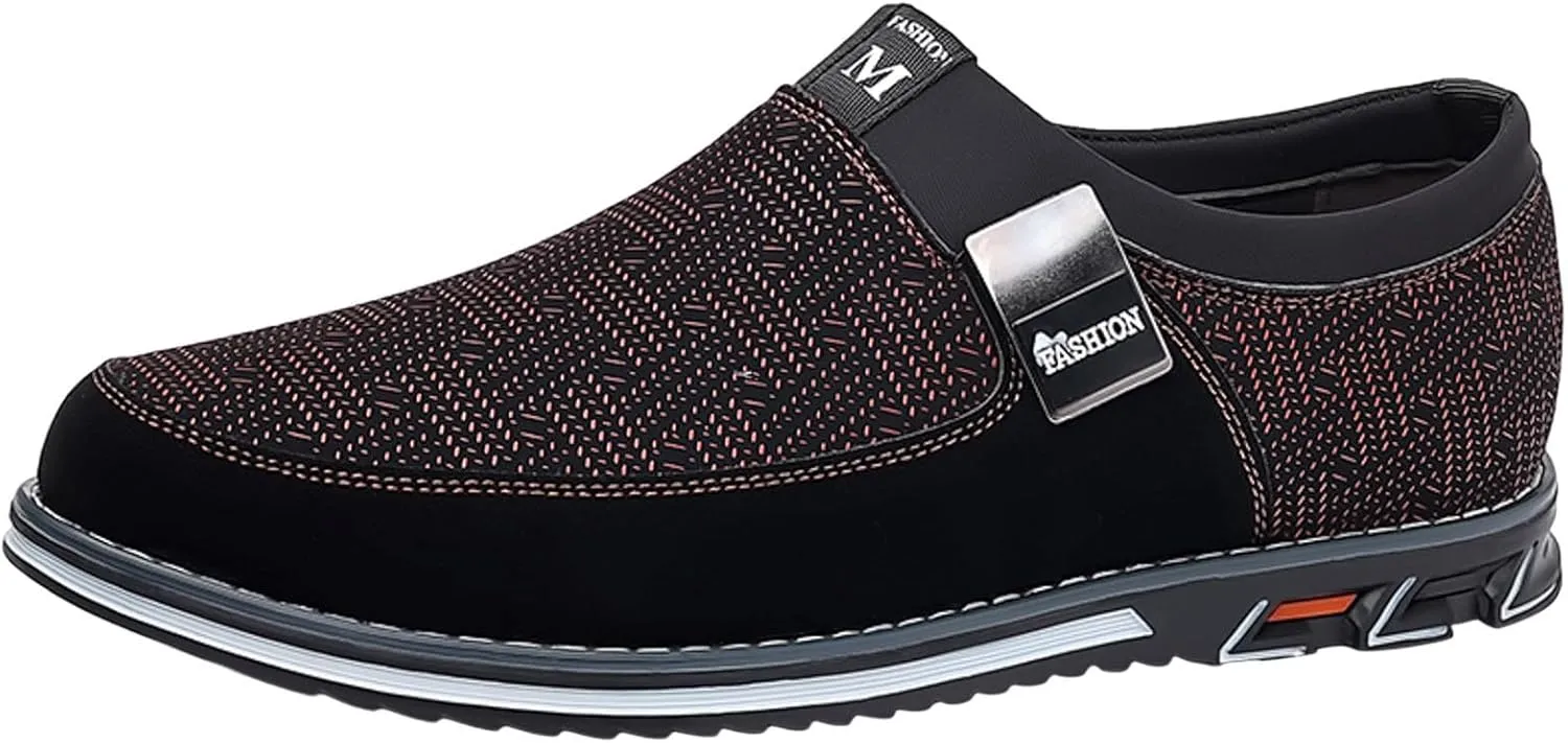 Black Dress Shoes Men Loafers Men Leather Shoes Fashionable and Casual Style New Flat Bottomed Soft Sole Slip On Comfortable Slip On Large Size Brown Oxfords Shoes Men Size 14