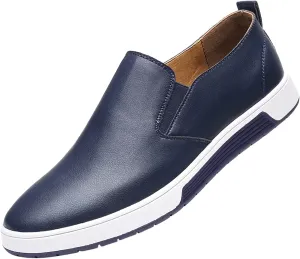 Business Casual Shoes Men 14 Wide Leisure Slip On Breathable Wear Men's Business Style Leather Shoes Solid Formal Color Men's Leather Shoes Mens Dress Shoes Loafers Slip-Ons Casual Black