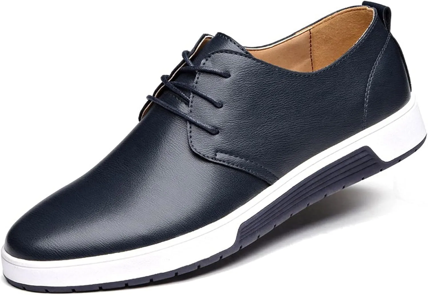 Business Casual Shoes Men Wide Shoes Solid Breathable Style Business Leather Color Seasons Dress Shoes Slip Ons for Men
