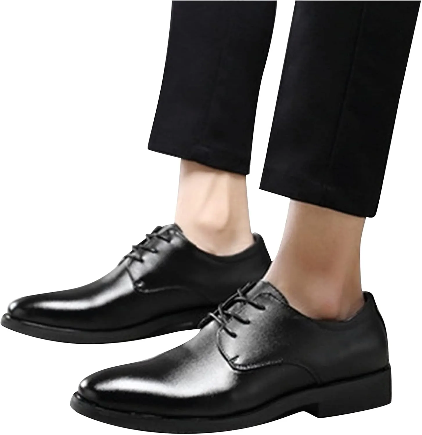 Business Casual Shoes Men Wide Toe Box Color Solid Business Fashion Summer Style Shoes Leather Men's Leisure Breathable Men's Leather Shoes Men Dress Shoes Slip On Comfort