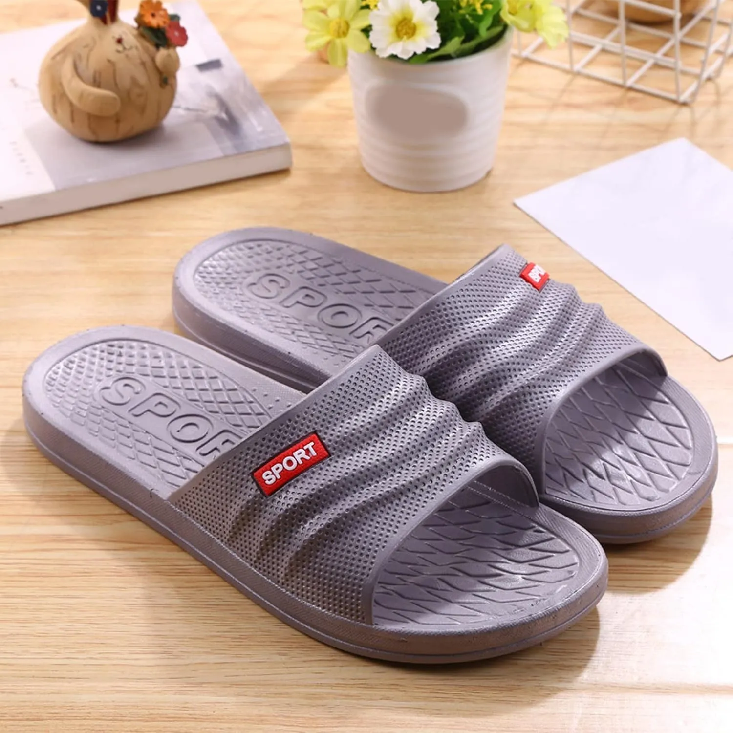 Cloud Slippers for Men Shower Shoes Women Mens Slippers Womens Slides Soft Sole Ultra Comfort Open Toe