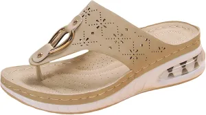 Comfortable Slip On Wedge Slide Sandals for Women Open Toe Wedge Sandals Versatile Sandals Memory Foam Slides