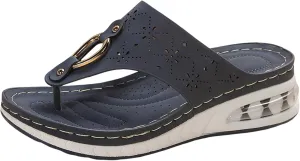 Comfortable Slip On Wedge Slide Sandals for Women Open Toe Wedge Sandals Versatile Sandals Memory Foam Slides