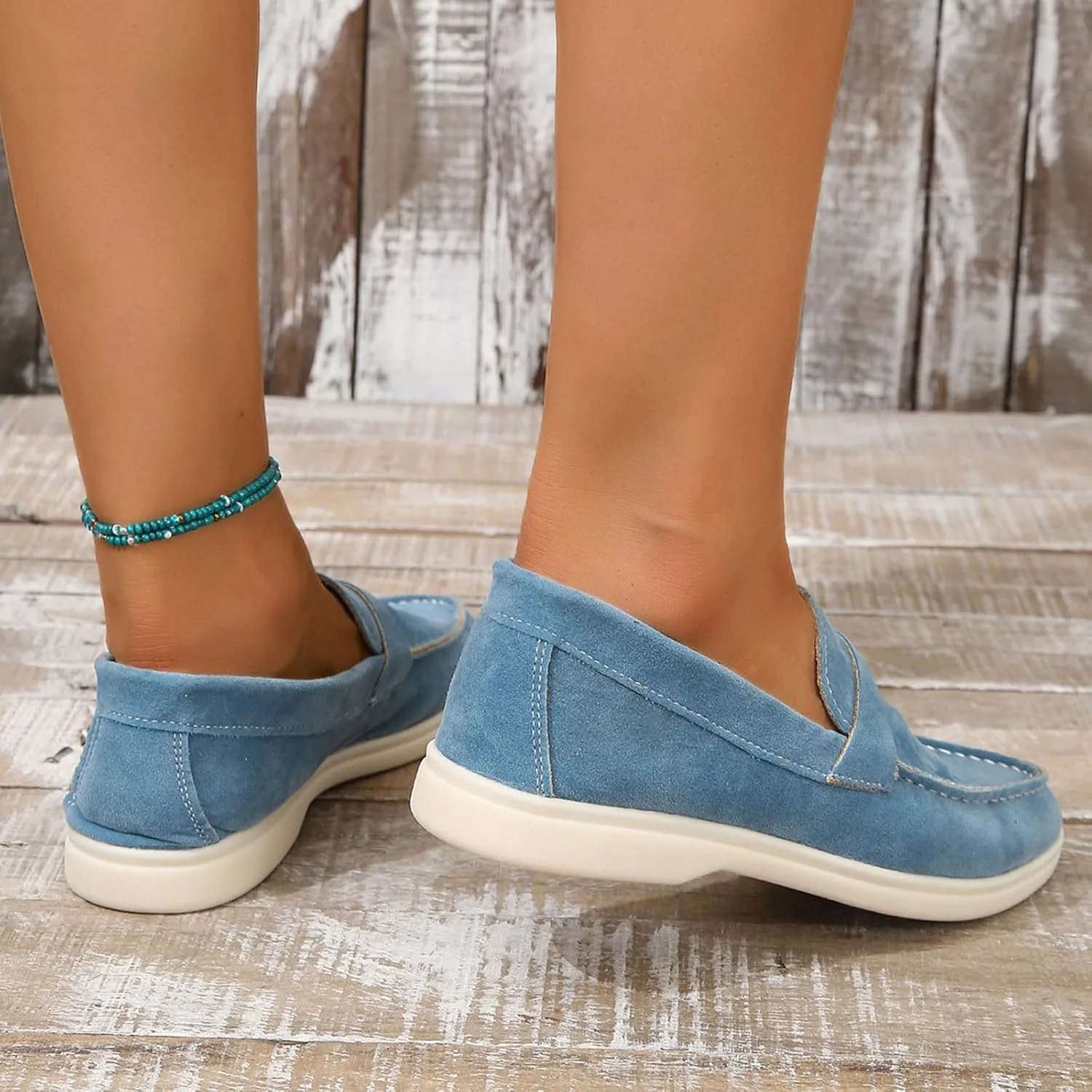 Comfy Loafers for Women, Penny Loafers Heeled Slip On Business Casual Shoes Driving Moccasins for Dressy Work School