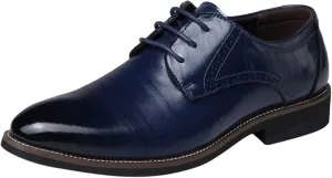 Dress Shoes for Men Comfort Black Classical Style Shoes for Men Slip On PU Leather Low Rubber Sole Block Heel Work Mens Oxfords Shoes Size 13.5