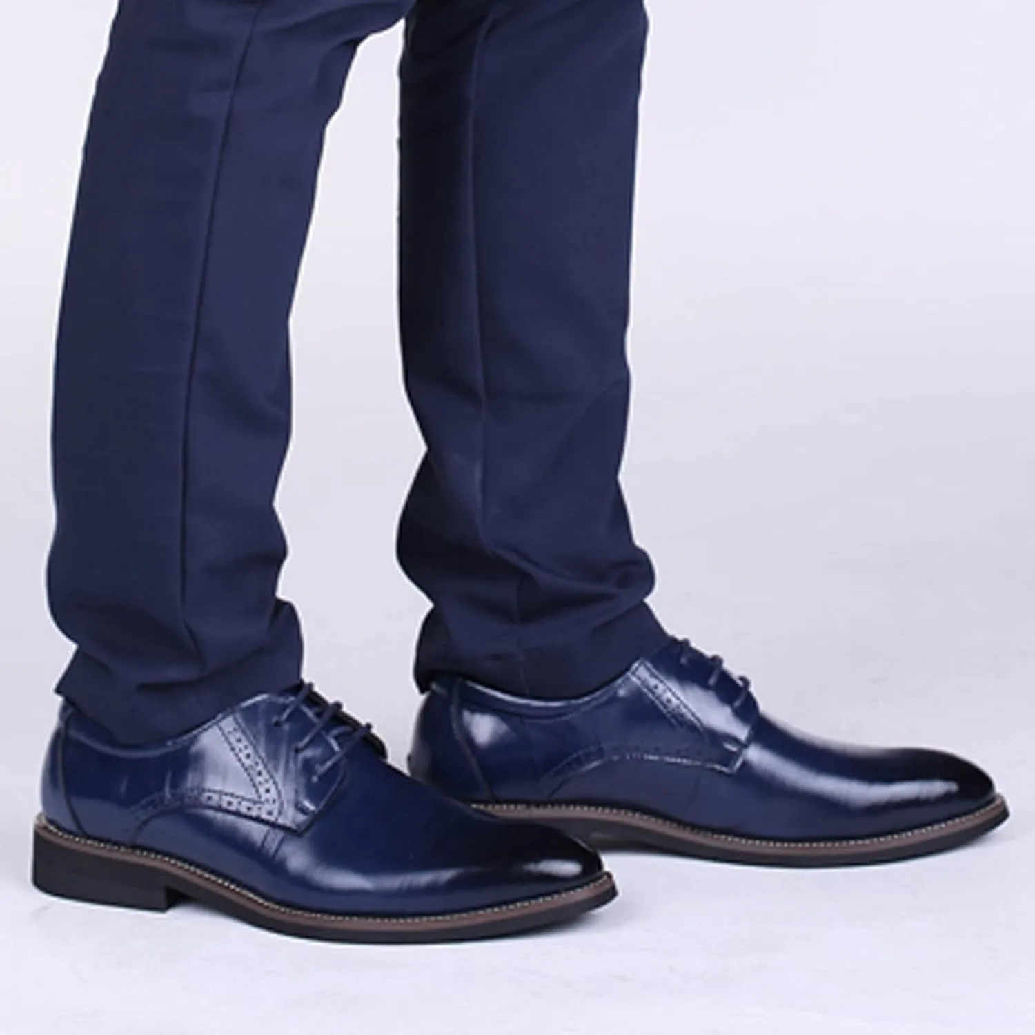 Dress Shoes for Men Comfort Black Classical Style Shoes for Men Slip On PU Leather Low Rubber Sole Block Heel Work Mens Oxfords Shoes Size 13.5