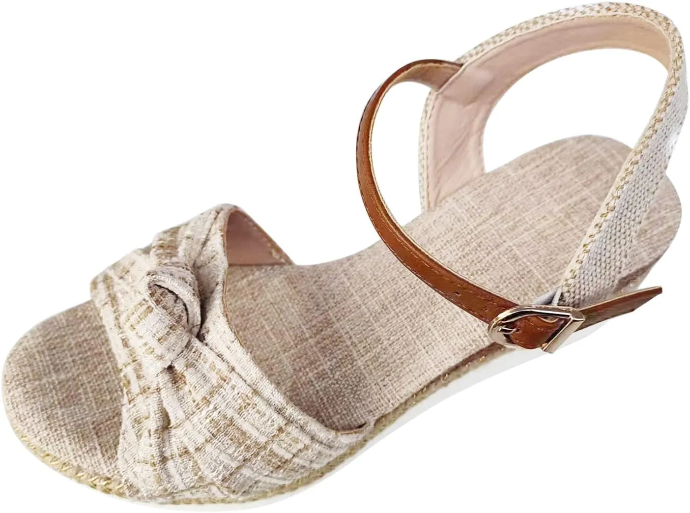 Eduavar Womens Sandals Comfortable, Womens Sandals Cow Print Sandals for Women Espadrilles Platform Sandals with Ankle Strap