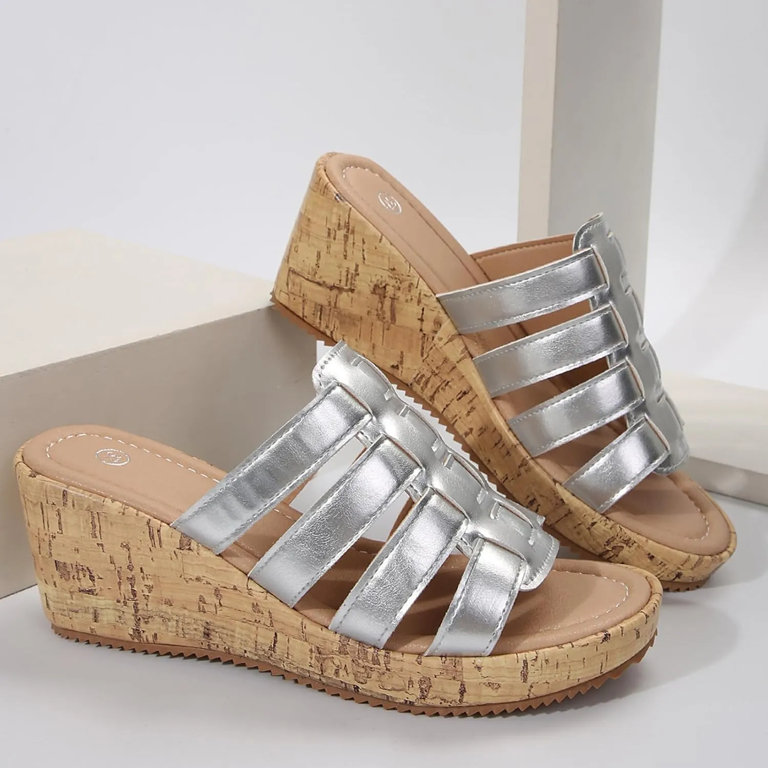 Elegant Wedge Sandals for Women Summer Low Wedges Womens Comfortable Open Toe Sandal Casual Sandals for Women