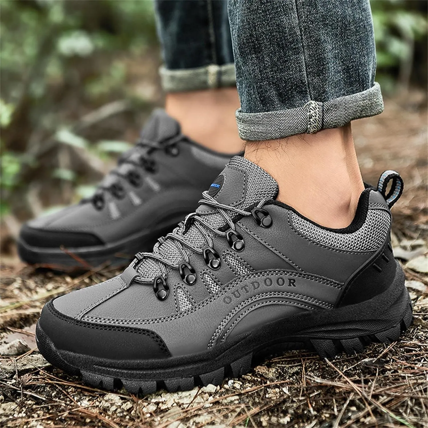 Fashion Summer and Autumn Men Hiking Shoes Non Slip Soles Thick Bottom Mesh Breathable Casual Mens Sneaker Boots Size 14 Mens