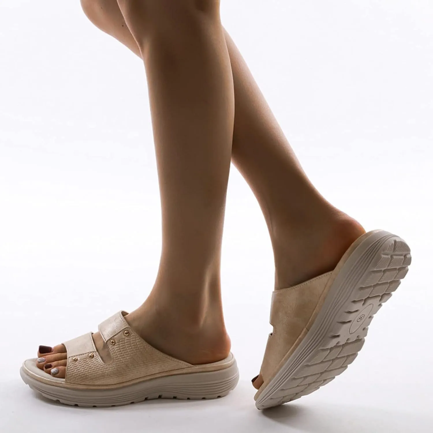 Fashion Thick Bottom Sandals for Women Summer Platform Comfortable Low Wedges Slides Casual Sandals for Women
