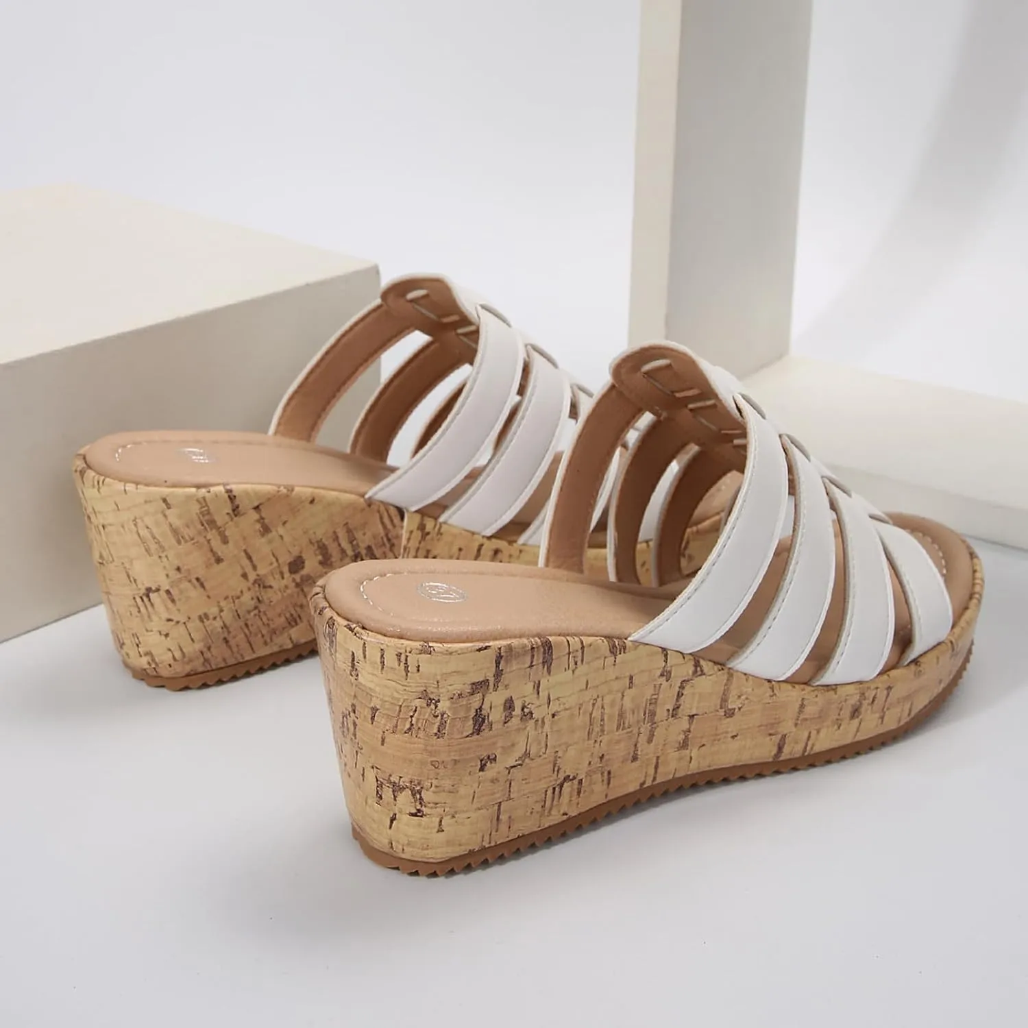 Fashion Wedge Sandals for Women Arch Support Slides Sandals Walking Shoes