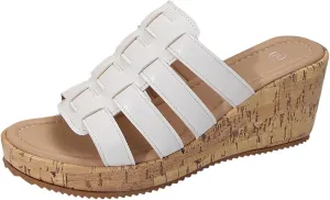 Fashion Wedge Sandals for Women Arch Support Slides Sandals Walking Shoes