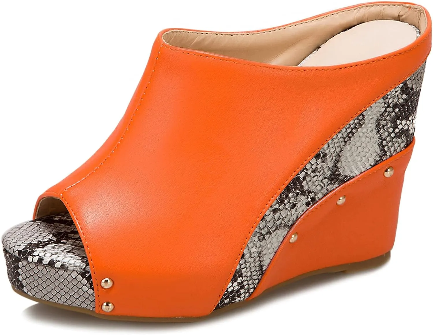 Gicoiz Espadrilles Platform Wedges Women Peep Toe Mule Slippers