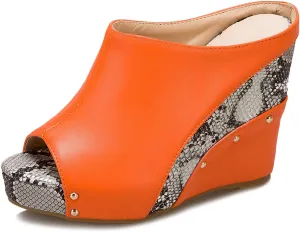 Gicoiz Espadrilles Platform Wedges Women Peep Toe Mule Slippers