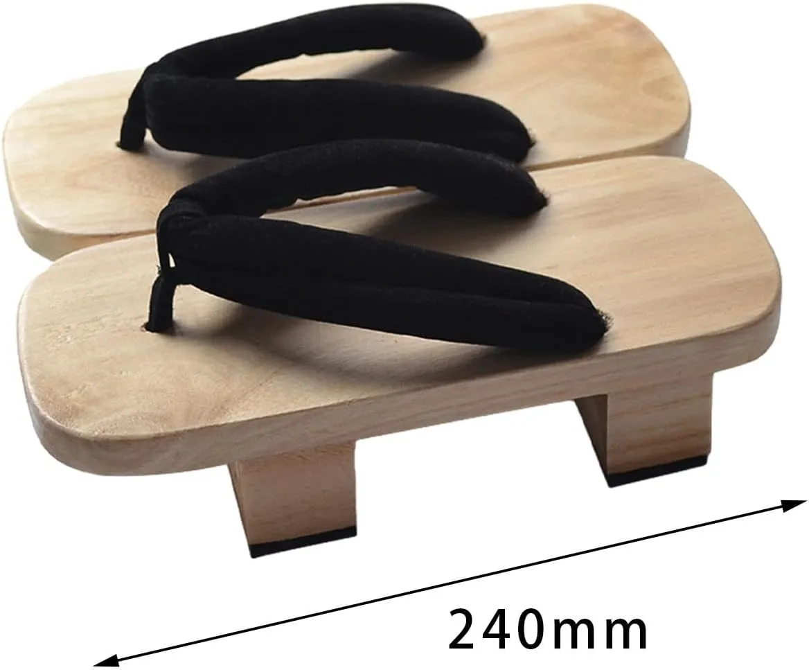Japanese Wooden Clogs Slippers Casual Japanese for Men Women Portable Non Slip Sandals Japan Shoes Geta for Beach Daily