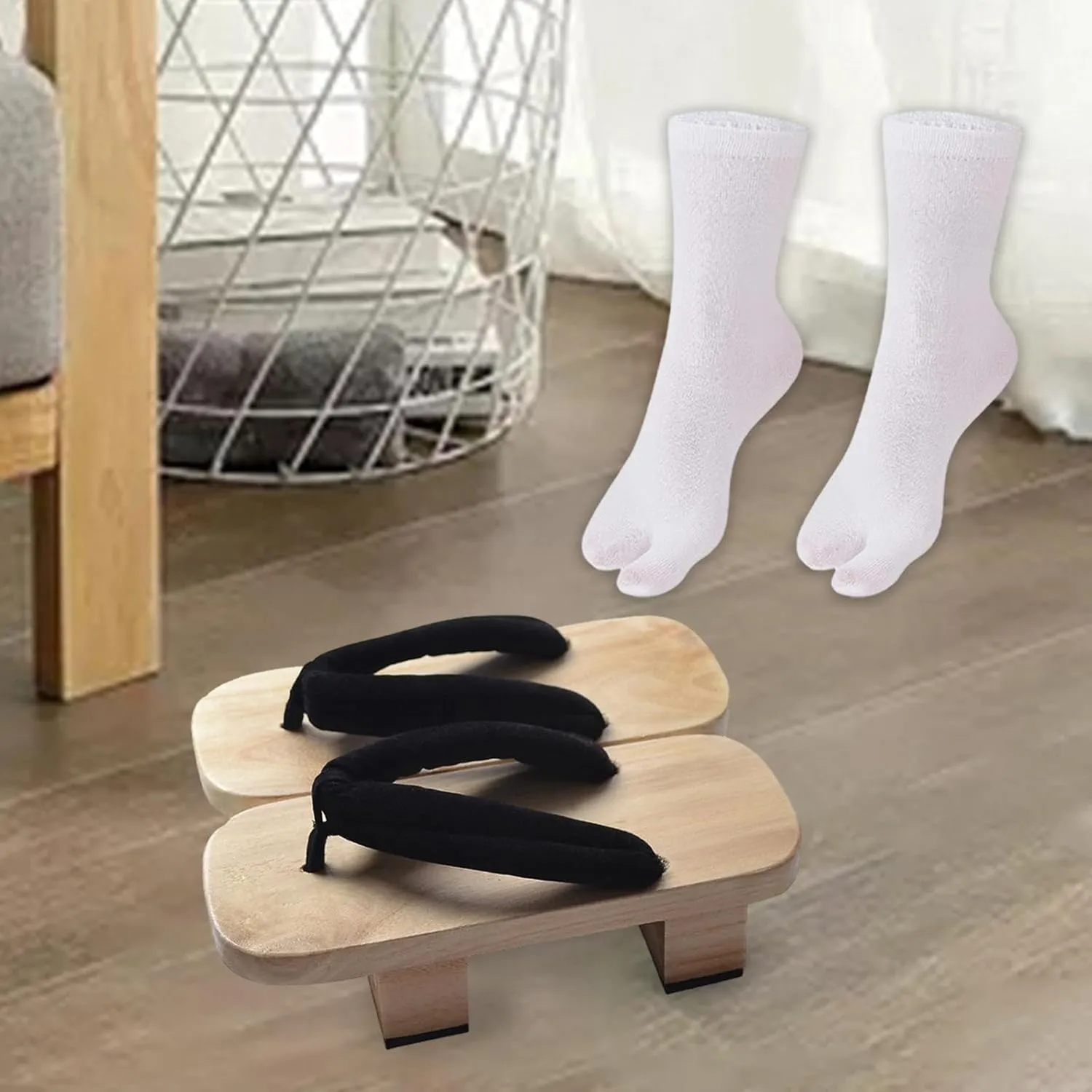 Japanese Wooden Clogs Slippers Casual Japanese for Men Women Portable Non Slip Sandals Japan Shoes Geta for Beach Daily