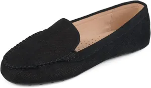 Journee Women's Comfort Halsey Loafer Black, 8 Wide