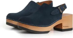 Kebba - Coco - Handmade Wooden Clogs with Genuine Leather and Adjustable Buckle for a