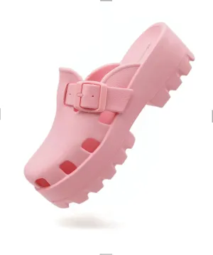 Meetinspace Platform Clogs for Women Stylish Mules Clogs with Thick Sole Quick Drying Comfortable Slip On Sandals with Adjustable Strap
