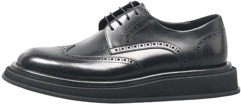 Men Oxford Superior Flexural Leather Fashion Dress Shoes for Men's Outdoor Activities Ultra Light Genuine Leather Flat Shoes
