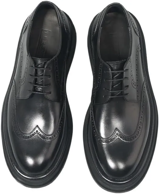 Men Oxford Superior Flexural Leather Fashion Dress Shoes for Men's Outdoor Activities Ultra Light Genuine Leather Flat Shoes