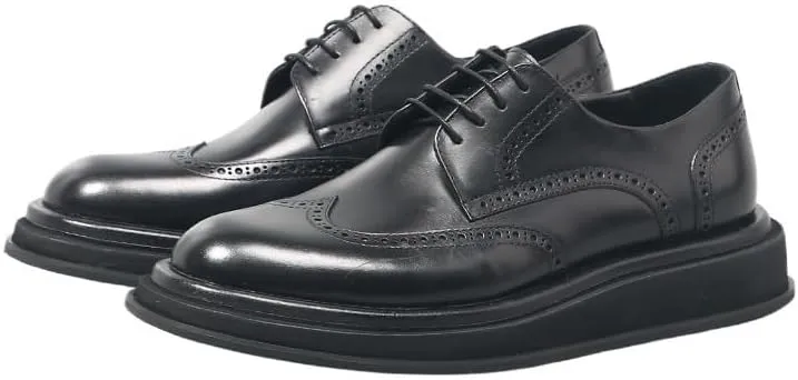 Men Oxford Superior Flexural Leather Fashion Dress Shoes for Men's Outdoor Activities Ultra Light Genuine Leather Flat Shoes