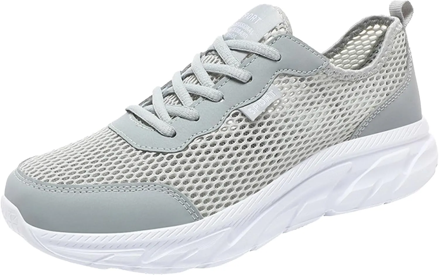 Men Sports Shoes Fashion New Pattern Simple Solid Flat Bottom Comfortable Mesh Breathable Lace Up Casual Sneaker Men Men's Sp