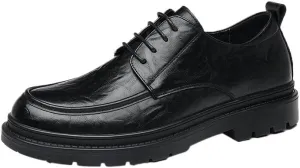 Men's Business Casual Loafers Patent Leather Formal Oxford Slip On Dress Shoes Men's Trendy Solid Slip On Derby Shoes