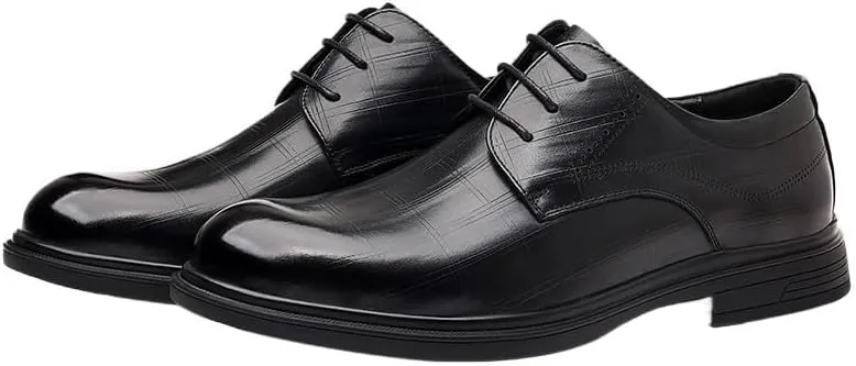Men's Business Office Wedding Formal Modern Oxfords Leather Business Casual Scale Pattern Comfort Formal Shoes