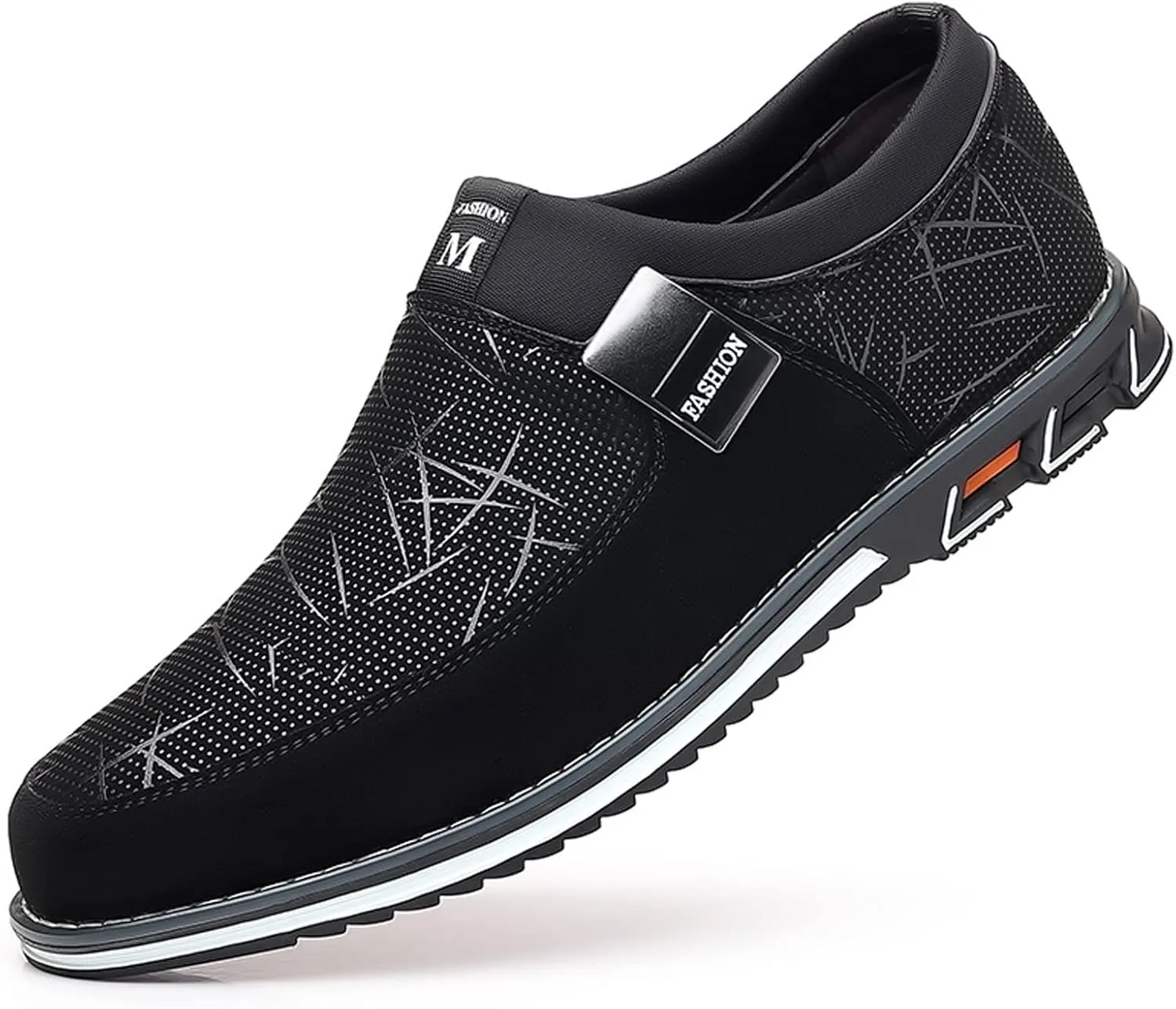 Men's Casual Dress Shoes Fashion Men's Breathable Comfortable Business Slip On Work Leisure Hit Color Leather