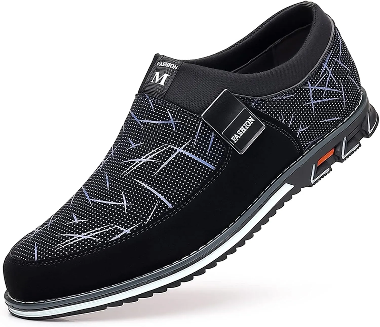 Men's Casual Dress Shoes Fashion Men's Breathable Comfortable Business Slip On Work Leisure Hit Color Leather