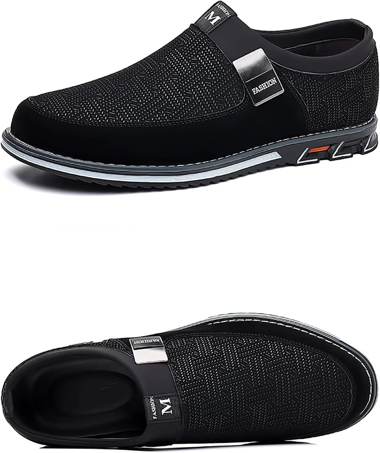 Men's Casual Dress Shoes Men Leather Shoes Fashion Men Business Breathable Colorblocking Casual Over Toe Leather