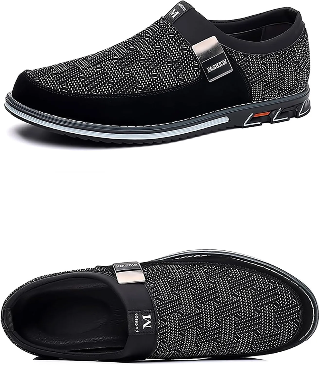 Men's Casual Dress Shoes Men Leather Shoes Fashion Men Business Breathable Colorblocking Casual Over Toe Leather
