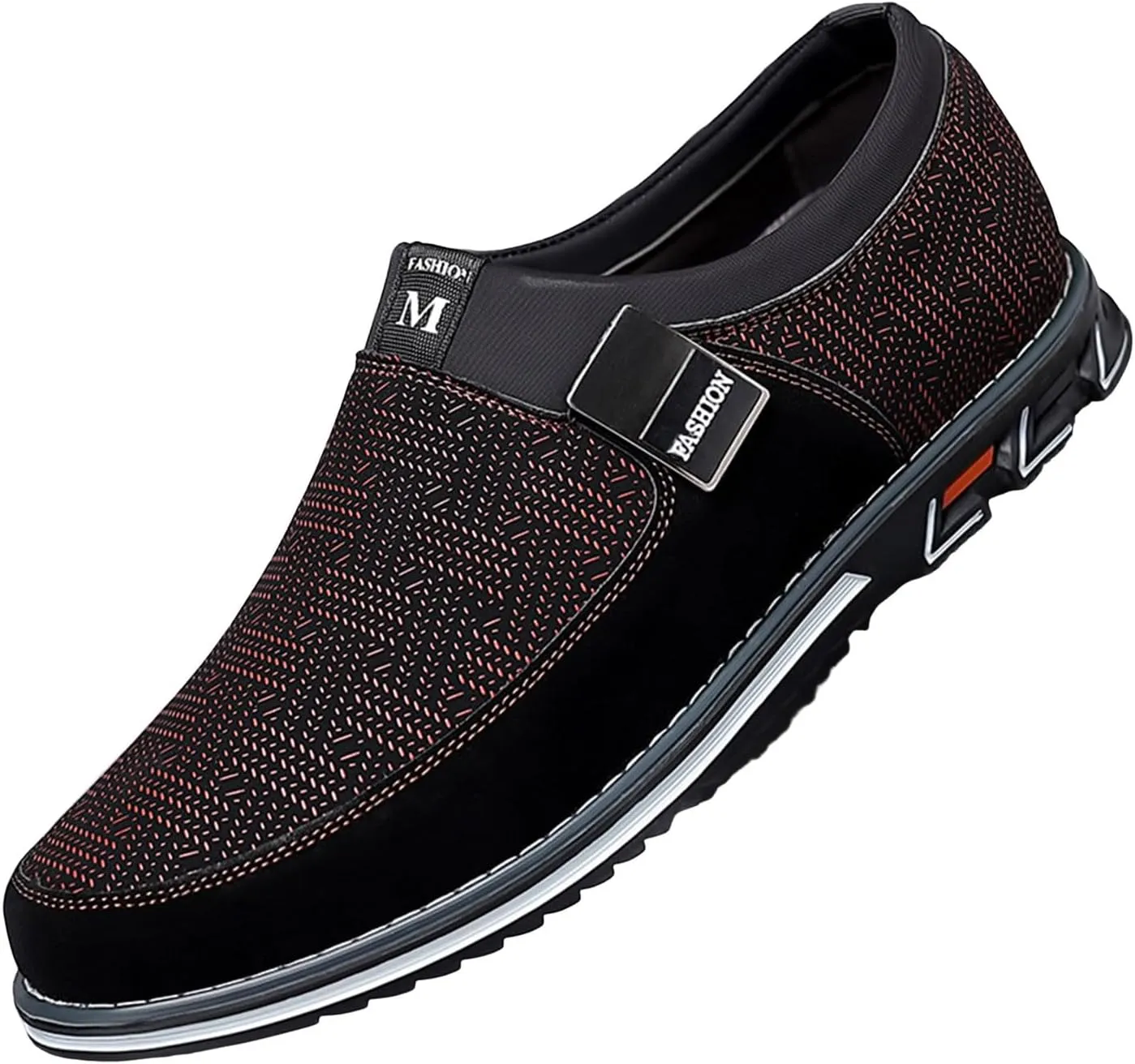 Men's Casual Dress Shoes Men Leather Shoes Fashion Men Business Breathable Colorblocking Casual Over Toe Leather