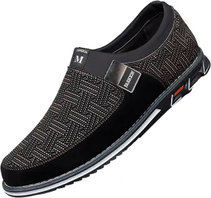 Men's Casual Dress Shoes Men Leather Shoes Fashion Men Business Breathable Colorblocking Casual Over Toe Leather