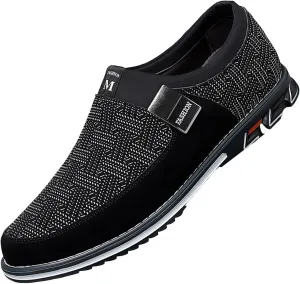Men's Casual Dress Shoes Men Leather Shoes Fashion Men Business Breathable Colorblocking Casual Over Toe Leather